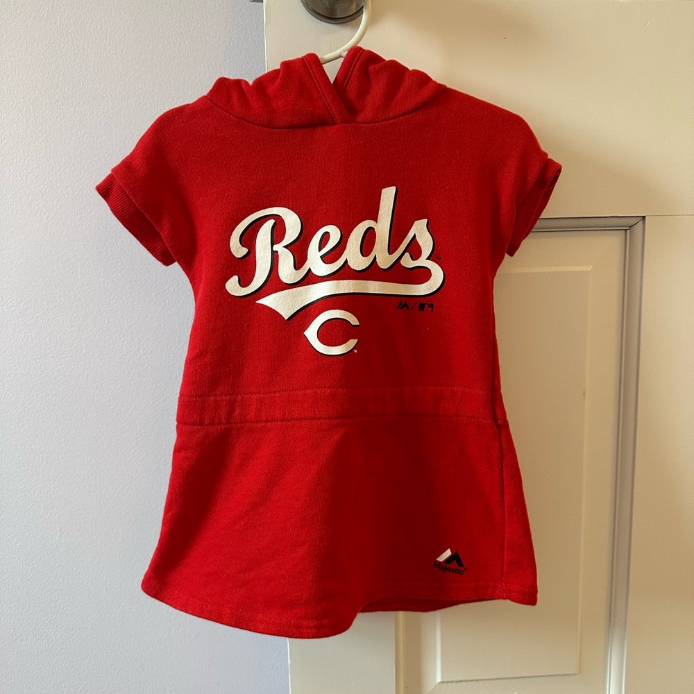 2T Cincinnati Reds Toddler hooded dress